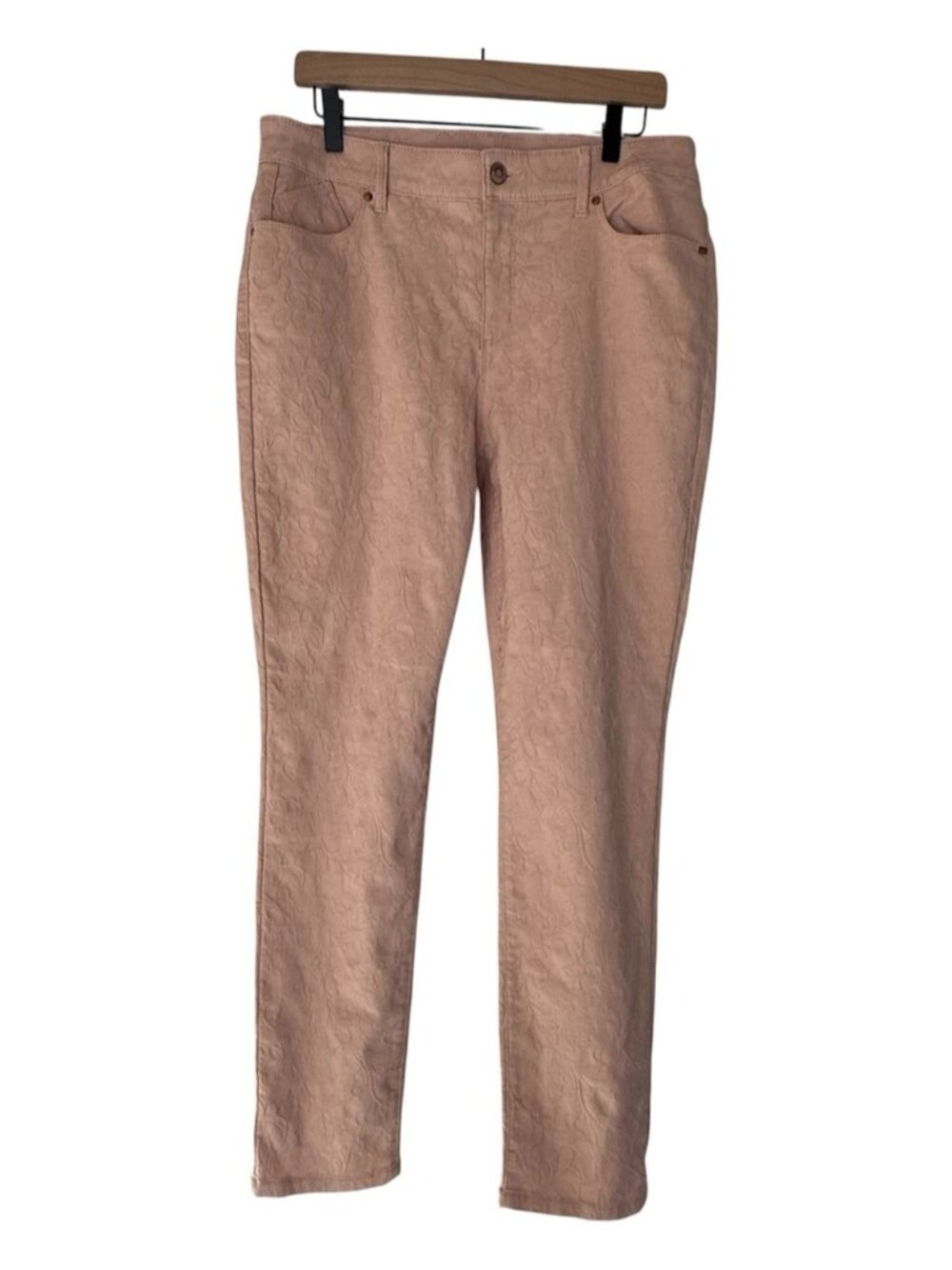 Chico's Textured Skinny Jeans in Dusty Rose - Women’s
